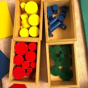 Montessori colorful cylinders
